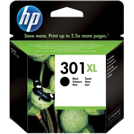 --Cartucho de Tinta Original HP nº301 XL Alta Capacidad/ Negro-