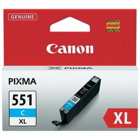 --Cartucho de Tinta Original Canon CLI-551C XL Alta Capacidad/ Cian-