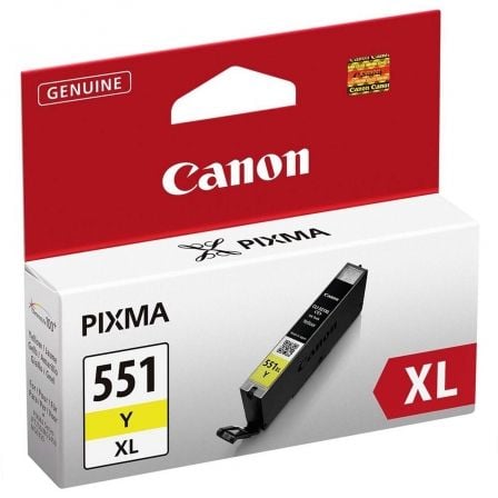 --Cartucho de Tinta Original Canon CLI-551Y XL Alta Capacidad/ Amarillo-