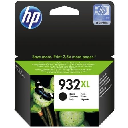 --Cartucho de Tinta Original HP nº932 XL Alta Capacidad/ Negro-