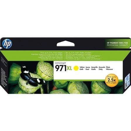 --Cartucho de Tinta Original HP nº971 XL Alta Capacidad/ Amarillo-