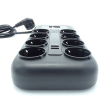 -1-Regleta con Interruptor Cyberpower P0820SUD0-DE/ 8 Tomas de corriente/ 2 USB/ Cable 1.8m/ Negra-1