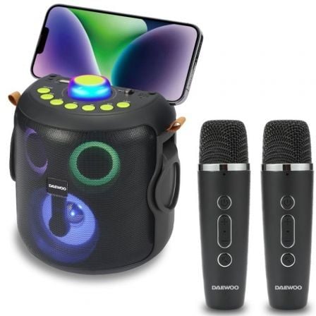 --Altavoz con Bluetooth Daewoo Karaoke DW3008/ 15W/ 1.0-