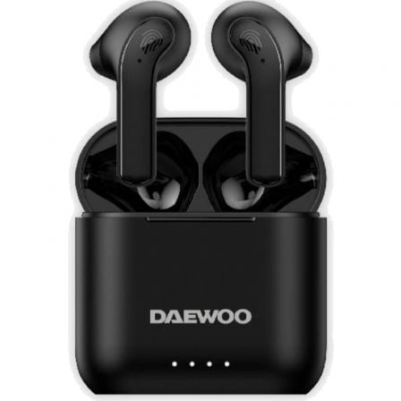 --Auriculares Bluetooth Daewoo DW2020 con estuche de carga/ Autonomía 5h/ Negros-