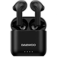 --Auriculares Bluetooth Daewoo DW2020 con estuche de carga/ Autonomía 5h/ Negros-