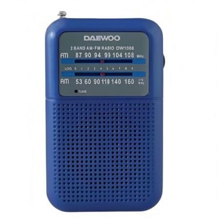 --Radio Portátil Daewoo DW1008/ Azul-