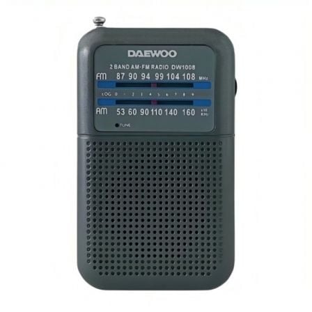 --Radio Portátil Daewoo DW1008/ Gris-