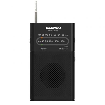 --Radio Portátil Daewoo DW1027/ Negra-