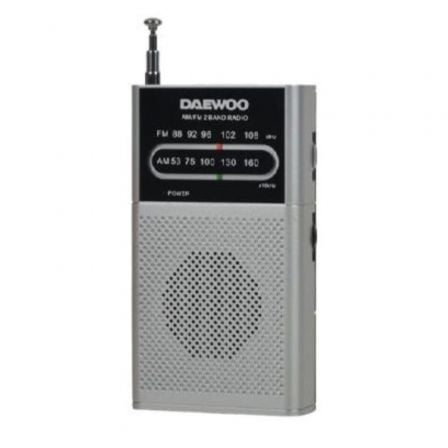 --Radio Portátil Daewoo DW1027/ Plata-