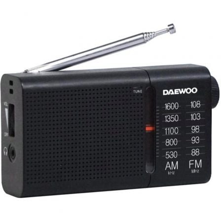 --Radio Portátil Daewoo DW1119/ Negra-