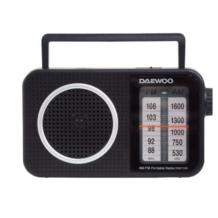 --Radio Portátil Daewoo DW1124/ Negra-