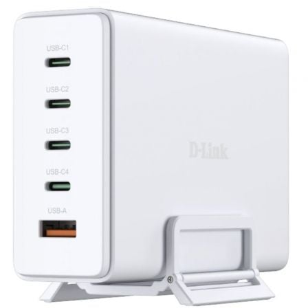 --Cargador Sobremesa GaN D-Link DCF-241/E/ 4xUSB Tipo-C/ 1xUSB/ 240W-