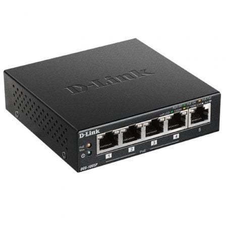--Switch D-Link DGS-1005P 5 Puertos/ RJ-45 10/100/1000 PoE-