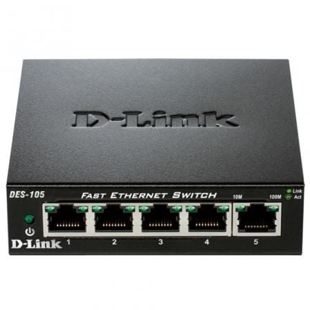 --Switch D-Link DES-105 5 Puertos/ RJ-45 10/100-