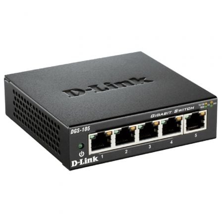 --Switch D-Link DGS-105 5 Puertos/ RJ-45 10/100/1000-