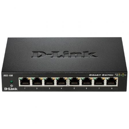 --Switch D-Link DGS-108 8 Puertos/ RJ-45 10/100/1000-