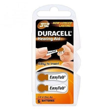 --Pack 6 Pilas para Audífono Duracell DA312/ 1.6V-