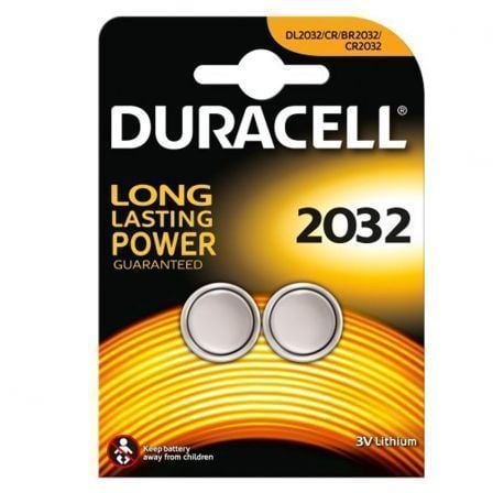 --Pack de 2 Pilas de Botón Duracell DL2032/ 3V-