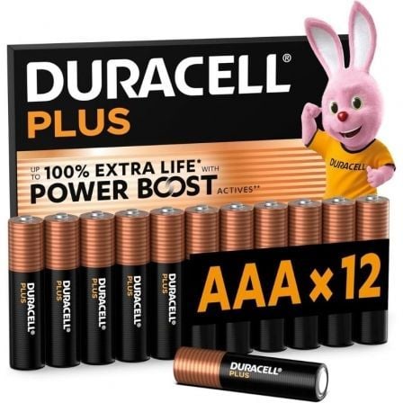 --Pack de 12 Pilas AAA Duracell Plus Power Boost DPBLR3B12/ 1.5V/ Alcalinas-
