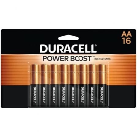 --Pack de 16 Pilas AA Duracell Plus Power Boost DPBLR6B16/ 1.5V/ Alcalinas-