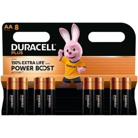 --Pack de 8 Pilas AA Duracell Plus Power Boost DPBLR6B8/ 1.5V/ Alcalinas-