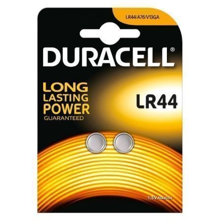 --Pack de 2 Pilas de Botón Duracell LR44/ 1.5V/ Alcalinas-
