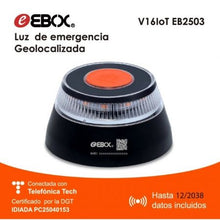 -1-Luz baliza de emergencia para coche Ebox V16 IoT EB2503/ Homologada/ Base Imantada/ Geolocalizable/ Funciona a Pilas-1