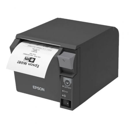 --Impresora de Tickets Epson TM-T70II/ Térmica/ Ancho papel 80mm/ USB-RS232/ Negra-