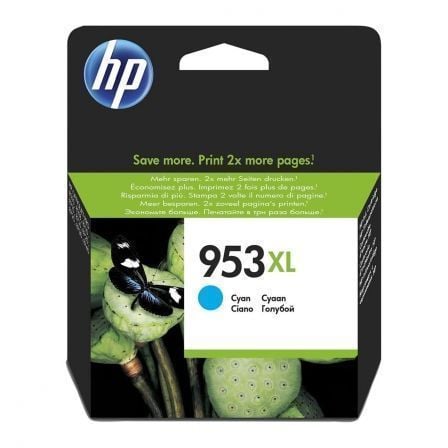 --Cartucho de Tinta Original HP nº953 XL Alta Capacidad/ Cian-