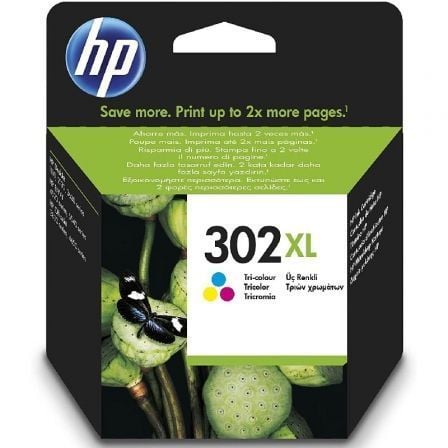 --Cartucho de Tinta Original HP nº302 XL Alta Capacidad/ Tricolor-
