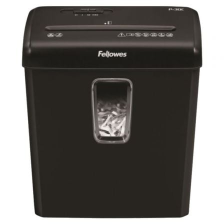 --Destructora Fellowes P-30C/ Corte en Partículas de 4 x 34mm/ Negra-