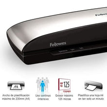 -1-Plastificadora Fellowes Spectra A4/ hasta A4 y 125 Micras/ Negra y Gris-1