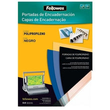 --Portadas de Polipropileno Fellowes 54772/ A4/ 500 Micras/ 100 unidades/ Negras-