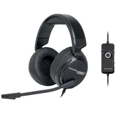 --Auriculares Gaming con Micrófono Fonestar WIN-U/ USB/ Negros-