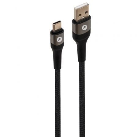 --Cable USB 2.0 Tipo-C Fonestar USB-CA/ USB Tipo-C Macho - USB Macho/ 480Mbps/ 1m/ Negro-