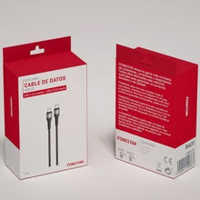 -1-Cable USB 2.0 Tipo-C Fonestar USB-CC/ USB Tipo-C Macho - USB Tipo-C Macho/ 480Mbps/ Hasta 100W/ 1m/ Negro-1