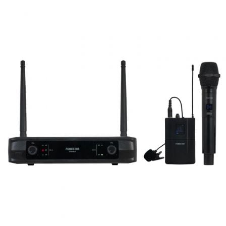 --Micrófono Inalámbrico Doble Mano y Petaca UHF Fonestar SONAIR-2MP/ Incluye Receptor-