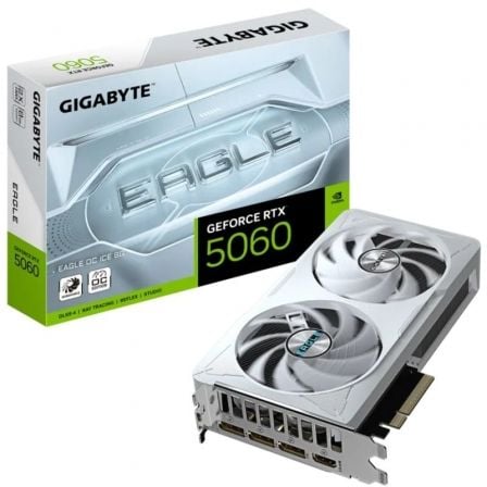 --Tarjeta Gráfica Gigabyte GeForce RTX 5060 Eagle OC ICE/ 8GB GDDR7-
