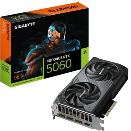 --Tarjeta Gráfica Gigabyte GeForce RTX 5060 WindForce OC/ 8GB GDDR7-