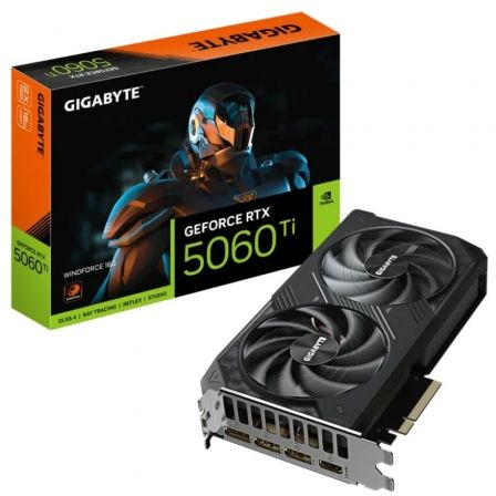 --Tarjeta Gráfica Gigabyte GeForce RTX 5060 Ti WindForce/ 16GB GDDR7-