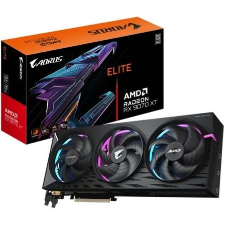 --Tarjeta Gráfica Gigabyte AORUS Radeon RX 9070 XT Elite/ 16GB GDDR6-