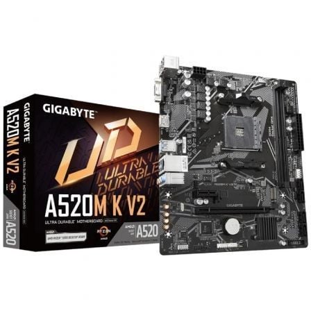 --Placa Base Gigabyte A520M K V2 Socket AM4/ DDR4/ PCIe 3.0/ Micro ATX-