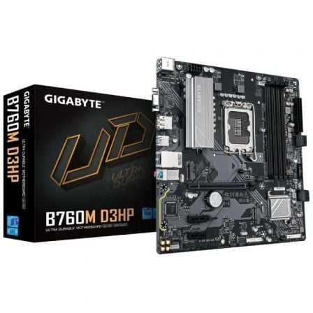 --Placa Base Gigabyte B760M D3HP Socket 1700/ DDR5/ PCIe 4.0/ Micro ATX-