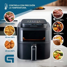 -3-Freidora por Aire Airfryer / Sin Aceite Grunkel Black Light Fryer/ 1400W/ Capacidad 6L-3