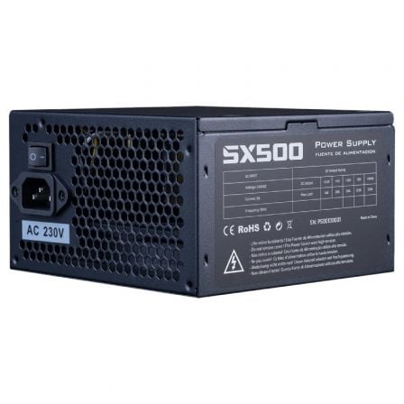--Fuente de Alimentación Hiditec SX 500 BULK/ 500W/ Ventilador 12cm/ Incluye cable de alimentación 1.5m-