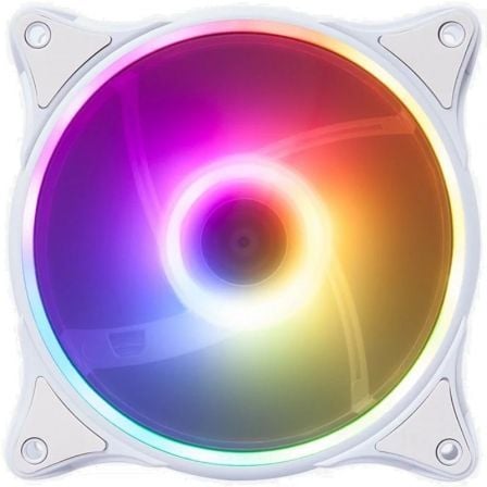 --Ventilador Hiditec N18 ARGB/ 12cm/ Blanco-
