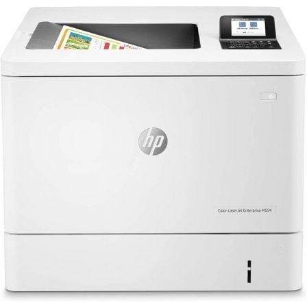 --Impresora Láser Color HP LaserJet Enterprise M554DN Dúplex/ Blanca-