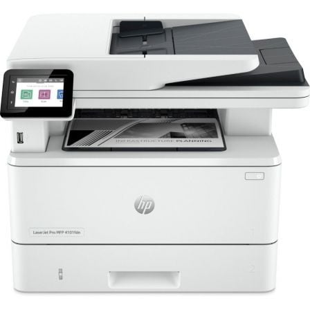 --Multifunción Láser Monocromo HP Laserjet Pro 4102FDW WiFi/ Fax/ Dúplex/ ADF/ Blanca-
