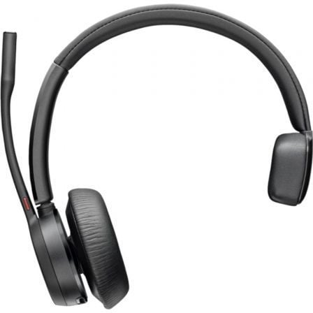 --Auricular Inalámbrico Poly Voyager 4310 + Adaptador BT700 + Base de Carga/ con Micrófono/ Bluetooth/ Negro-