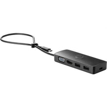 --Docking USB 3.0 Tipo-C HP USB-C Travel G2/ 2xUSB/ 1xHDMI 4K/ 1xVGA/ Negro-